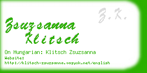 zsuzsanna klitsch business card